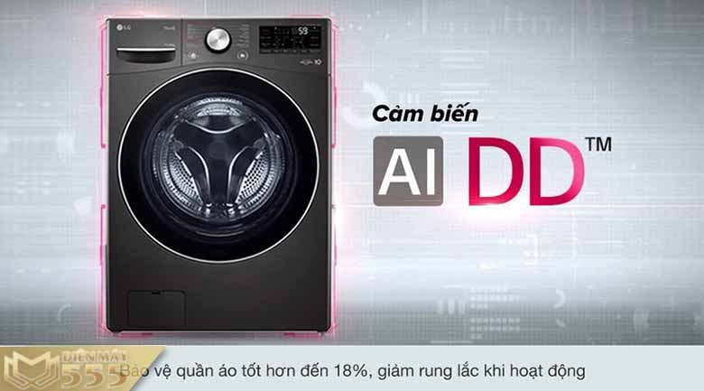 Máy giặt sấy LG Inverter 15 Kg F2515RTGW - Lồng ngang