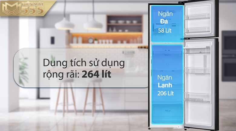 Tủ lạnh LG Inverter 264 lít GV-D262BL