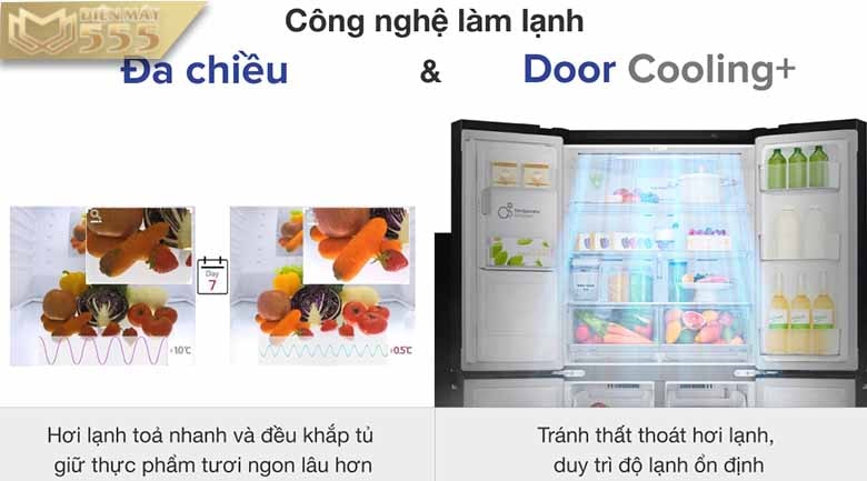 Tủ lạnh LG Inverter 635 lít GR-X257JS