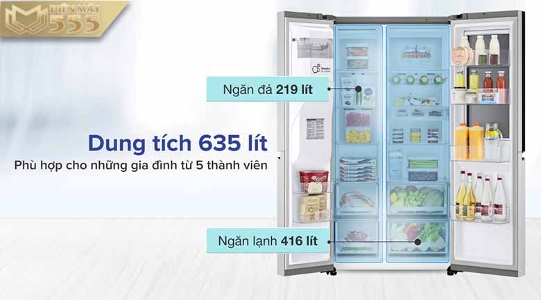Tủ lạnh LG Inverter 635 lít GR-X257JS