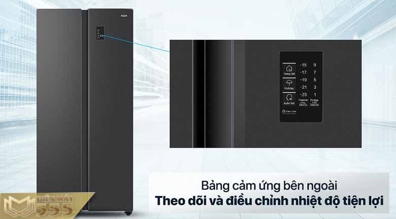 Tủ lạnh Aqua Inverter 480 lít AQR-S480XA(BL)