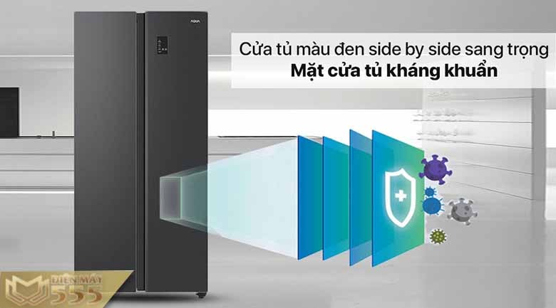 Tủ lạnh Aqua Inverter 480 lít AQR-S480XA(BL)