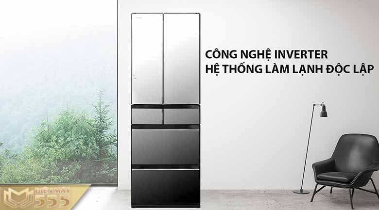 Tủ lạnh Hitachi Inverter 520 lít R-HW530NV (X)