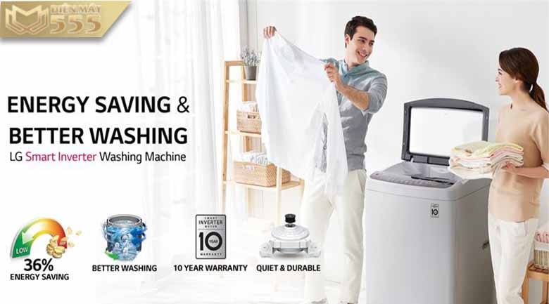 Máy giặt LG Inverter 8.5 Kg T2185VS2M lồng đứng