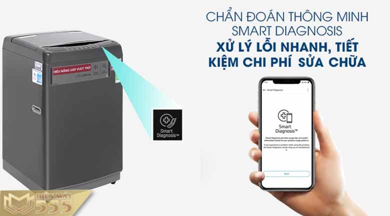 Máy giặt LG Inverter 9kg T2109VSAB lồng đứng