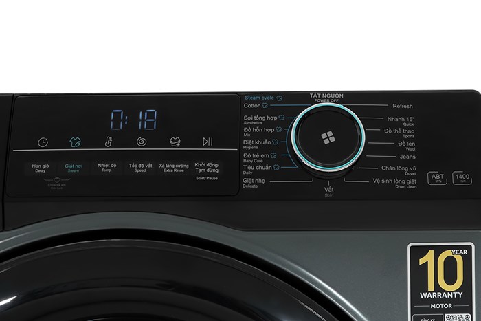 Máy giặt Aqua Inverter 9,5kg AQD-A952J BK - Lồng Ngang