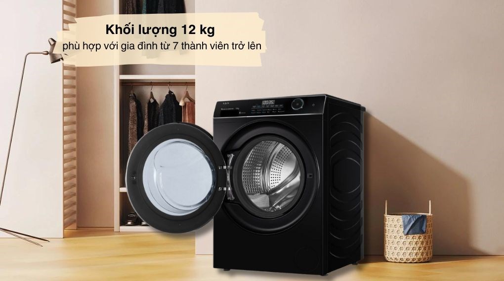 Máy giặt Aqua Inverter 12kg AW12 - BP4959U1K(B) - Lồng Ngang