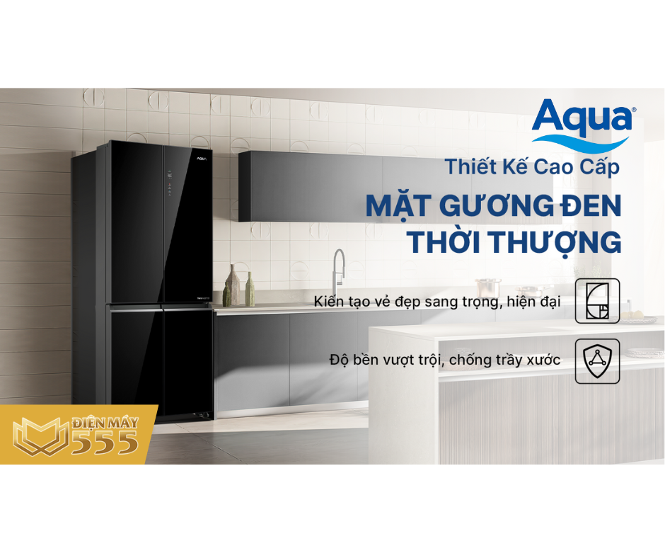 Tủ Lạnh 4 Cửa Aqua Inverter AQR-M600XA(GB)