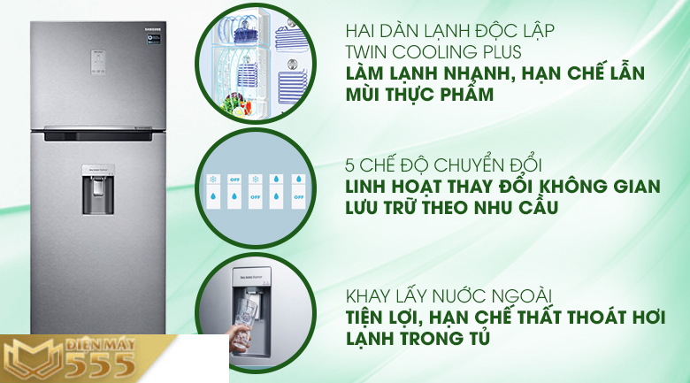 Tủ lạnh Samsung Inverter 438 lít RT43K6631SL/SV - Chính Hãng