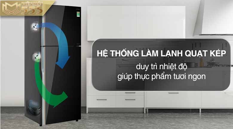 Tủ lạnh Hitachi Inverter 366 lít R-FVX480PGV9 GBK - Model 2019