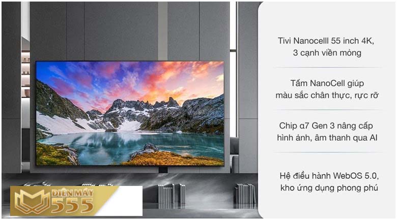 Smart Tivi NanoCell LG 4K 55 inch 55NANO86TNA